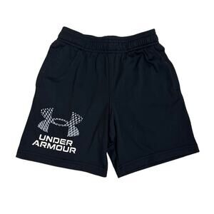 Under Armour Dri Fit Logo Black Athletic Shorts Size Youth Small (8)